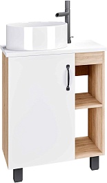 Grossman Мебель для ванной Флай 60 GR-3013 дуб сонома/белая – фотография-4